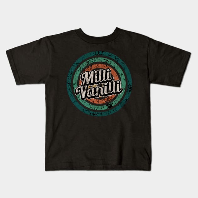 Milli Vanilli // Retro Circle Crack Vintage Kids T-Shirt by People Mask